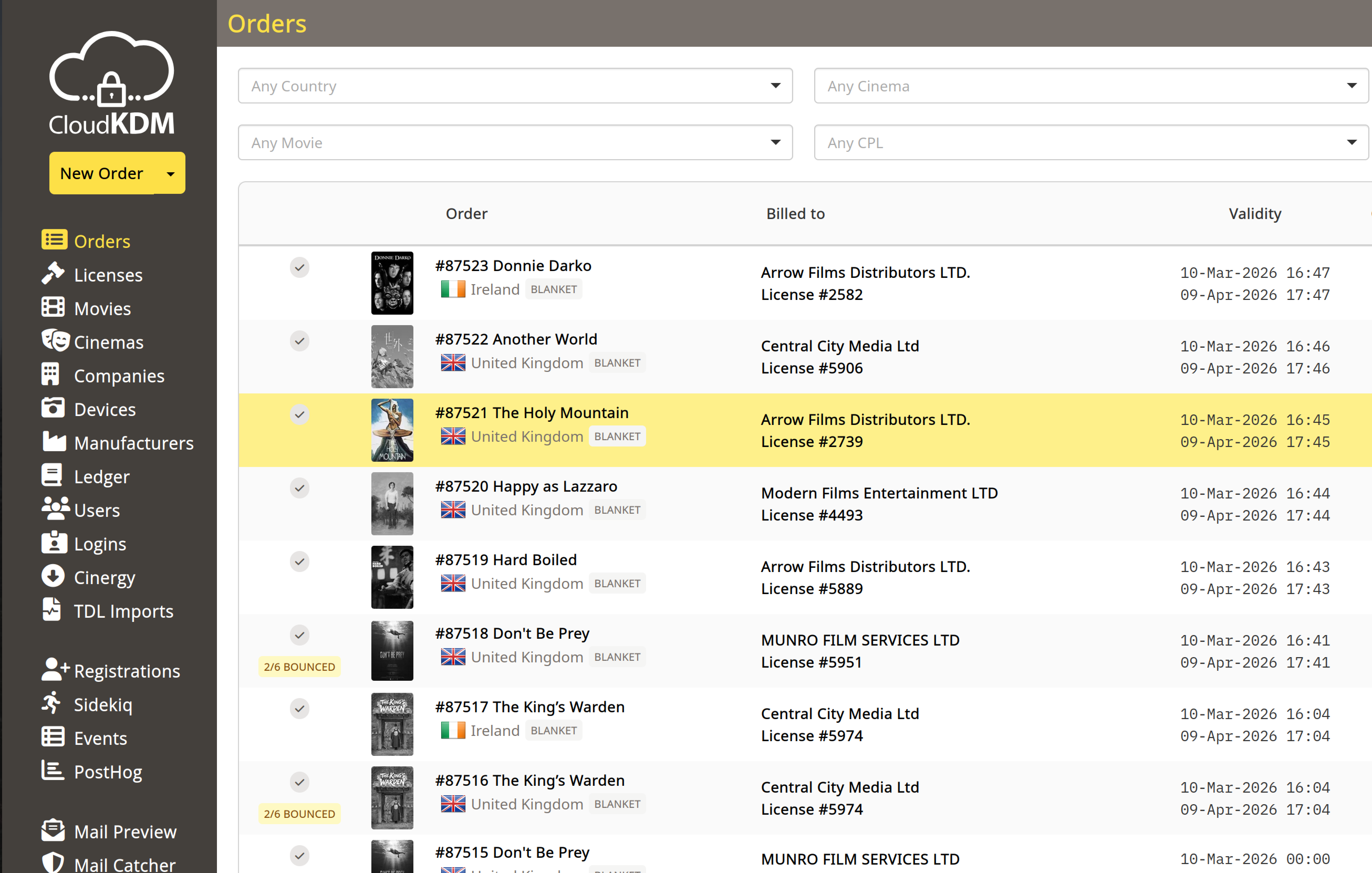 Seamless KDM Ordering for Labs